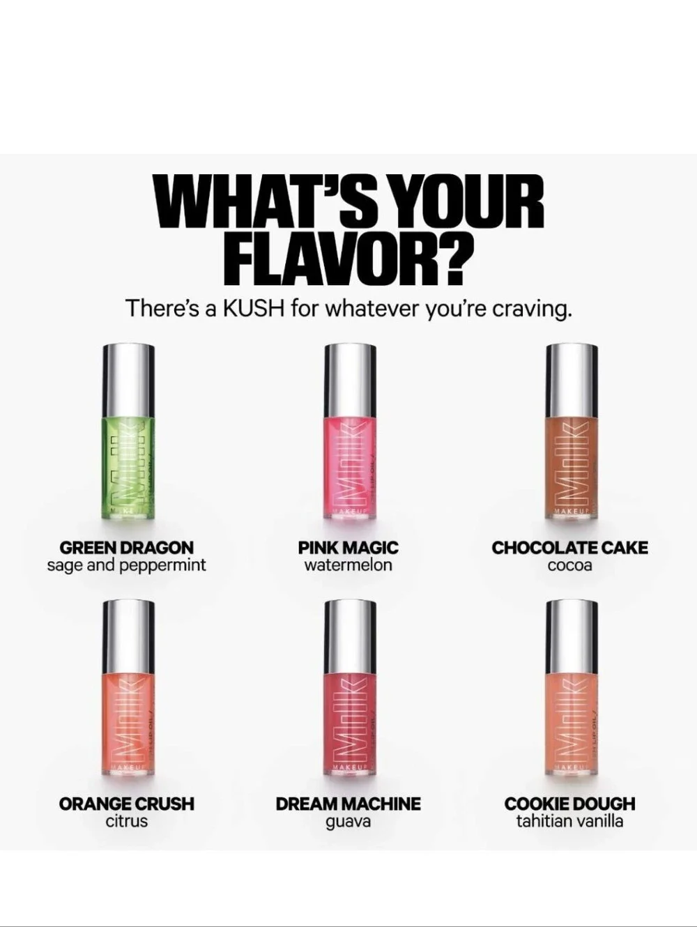 Milk Makeup Kush Lip Oil: Green Dragon (Sheer), 5.5ml, NIB